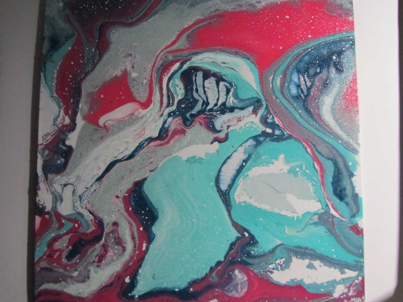 GIFT FOR Origninal abstract artwork Acrylic on canvas painting 12 x 12″ 1 PIECE