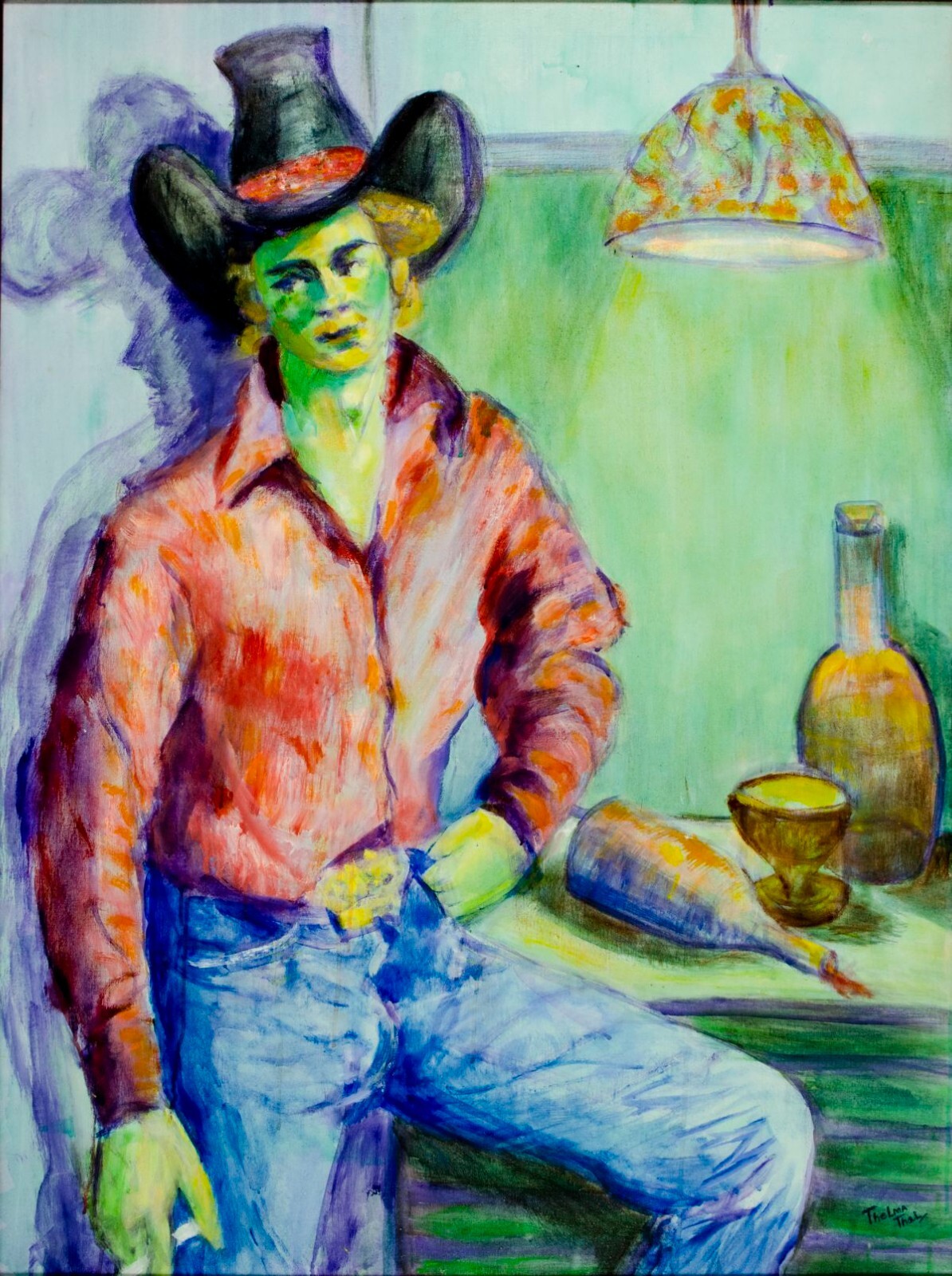 Thelma Thal (NY,1903-2001) oil painting 128592