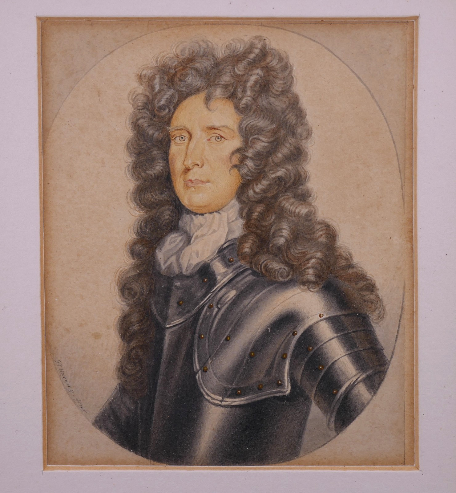 GEORGE PERFECT HARDING, SIGNED PORTRAIT MINIATURE, HENRY SIDNEY, EARL OF ROMNEY