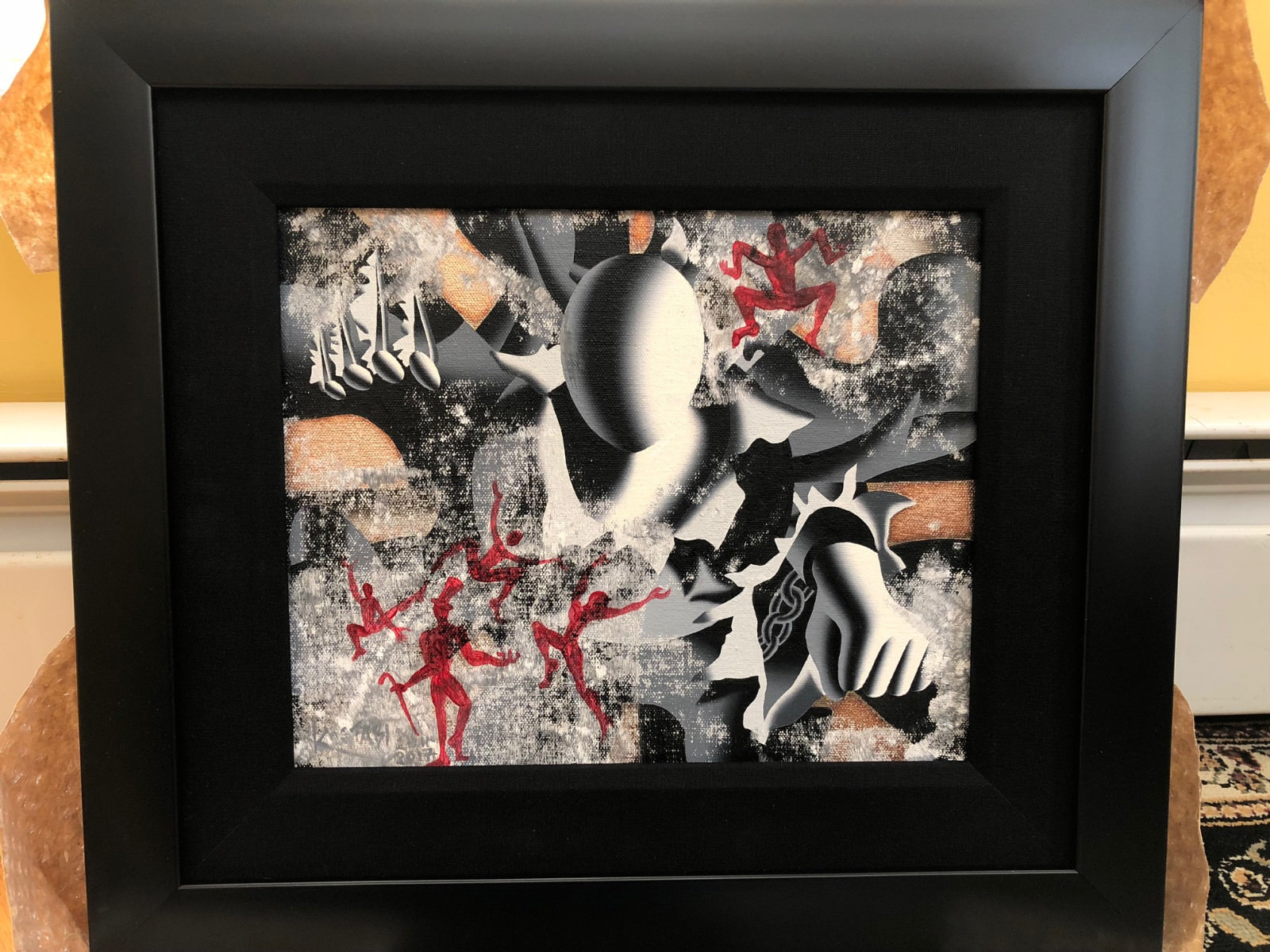MARK KOSTABI signed ORIGINAL OIL PAINTING on Canvas FRAMED COA BREAK THROUGH