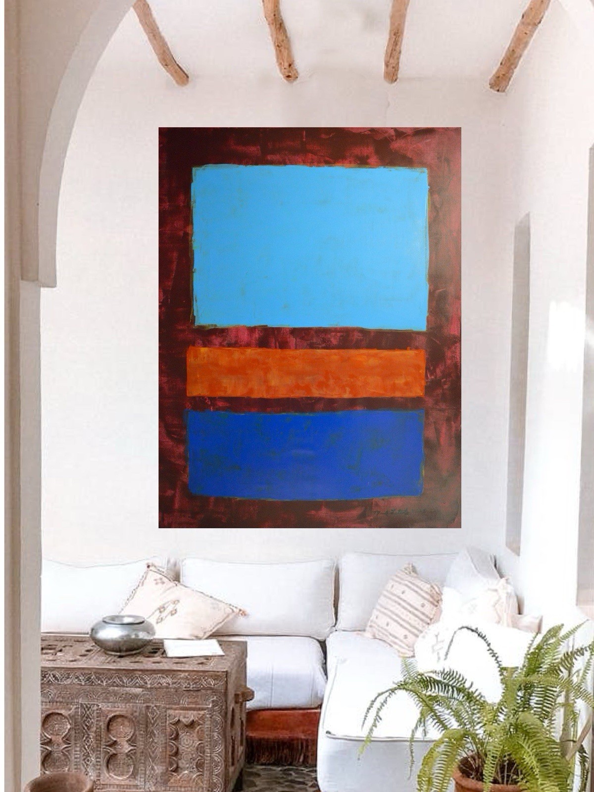 Mark Rothko Style Giant Professional Painting 84”X62” (7 Foot) Abstract Modern