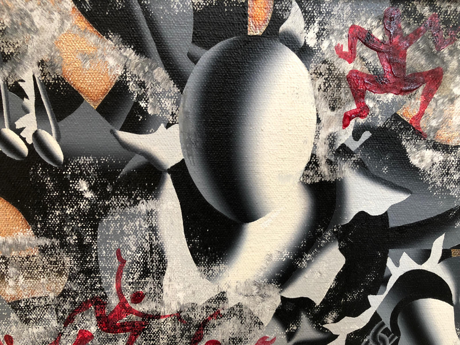 MARK KOSTABI signed ORIGINAL OIL PAINTING on Canvas FRAMED COA BREAK THROUGH