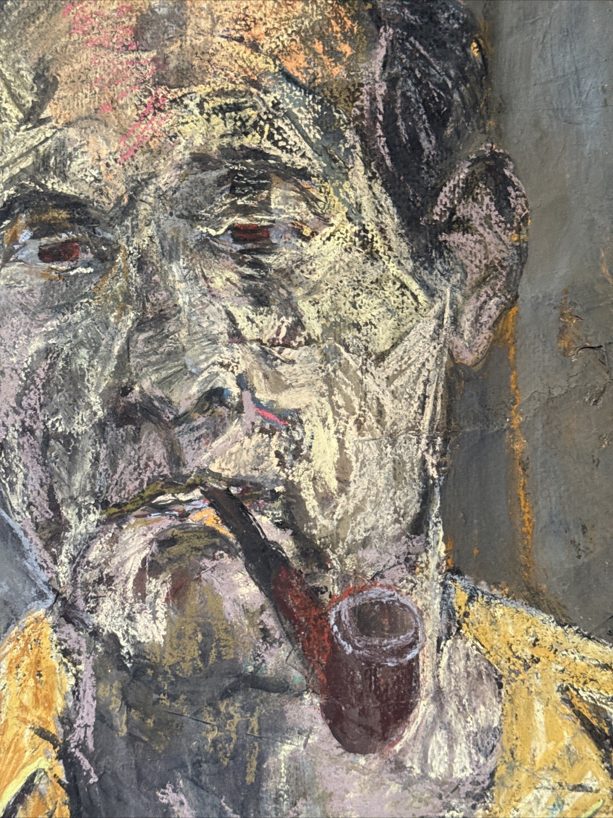 MID CENTURY PAINTING EXPRESSIONIST MODERNIST PORTRAIT MORTON DIAMONDSTEIN FAMOUS
