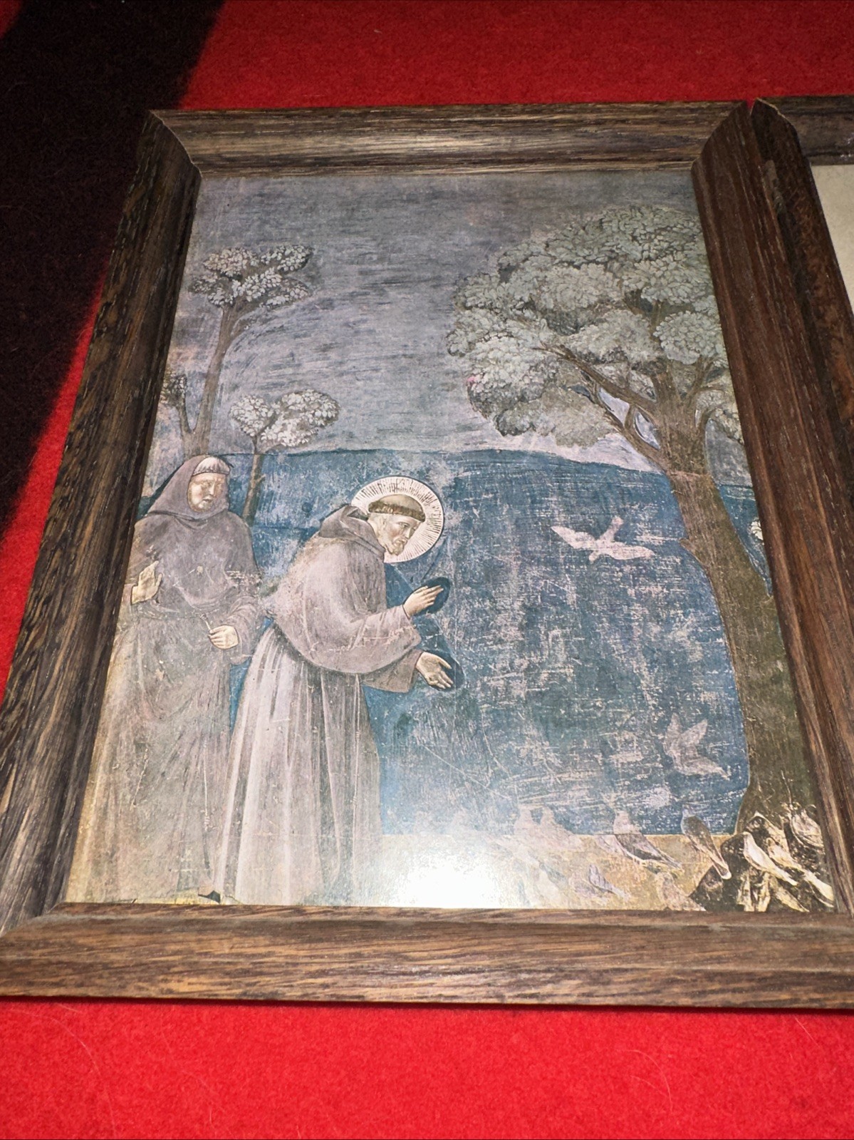 Landscape Religious Art with Doves & blessings of Saint Patrick’s prayer Framed￼