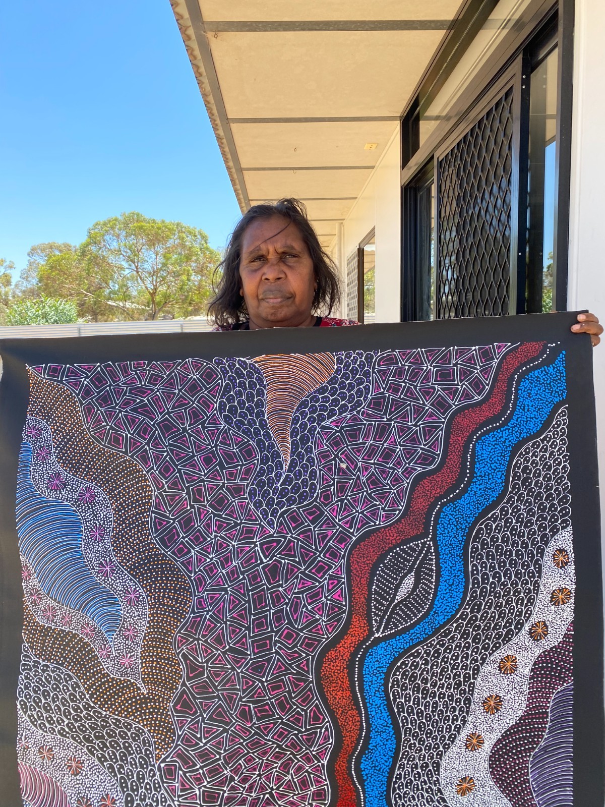 Rayleen Price Pula, Authentic Aboriginal art .Incl Photo’s and COA.