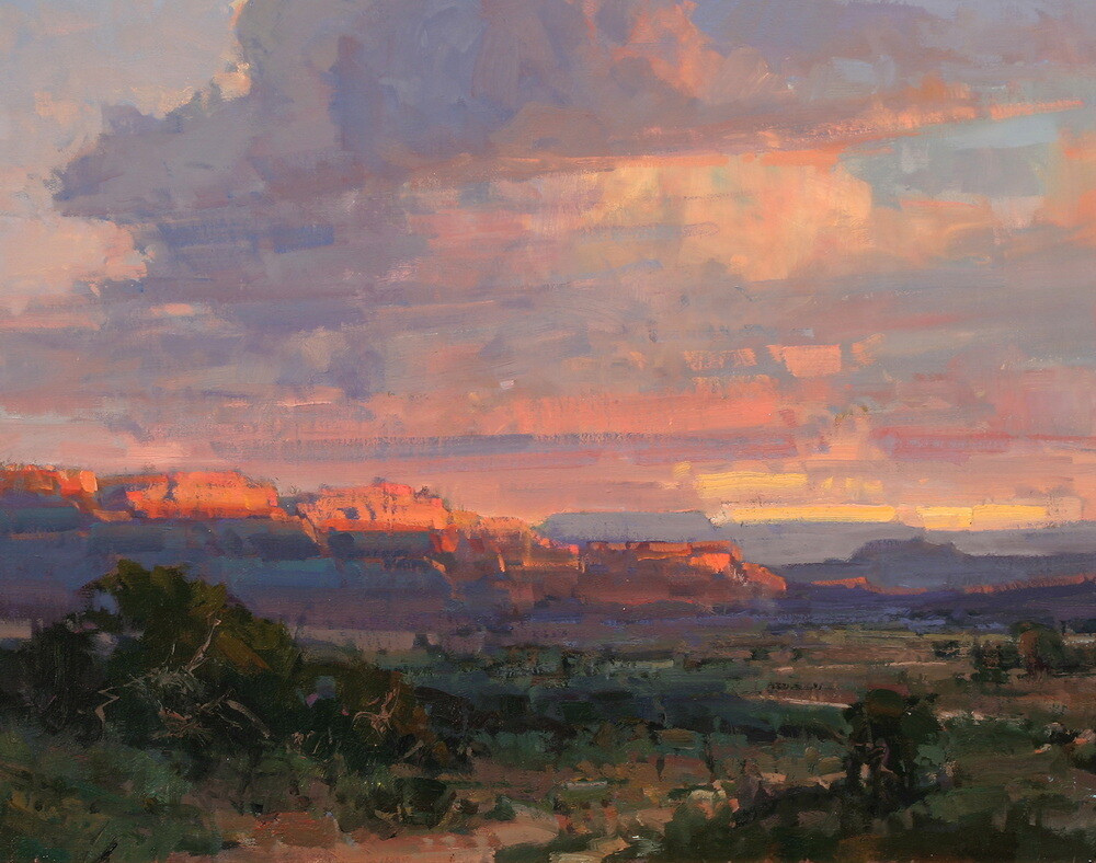 Arizona Mountain Landscape Oil painting Art Giclee Print Printed on canvas P1240