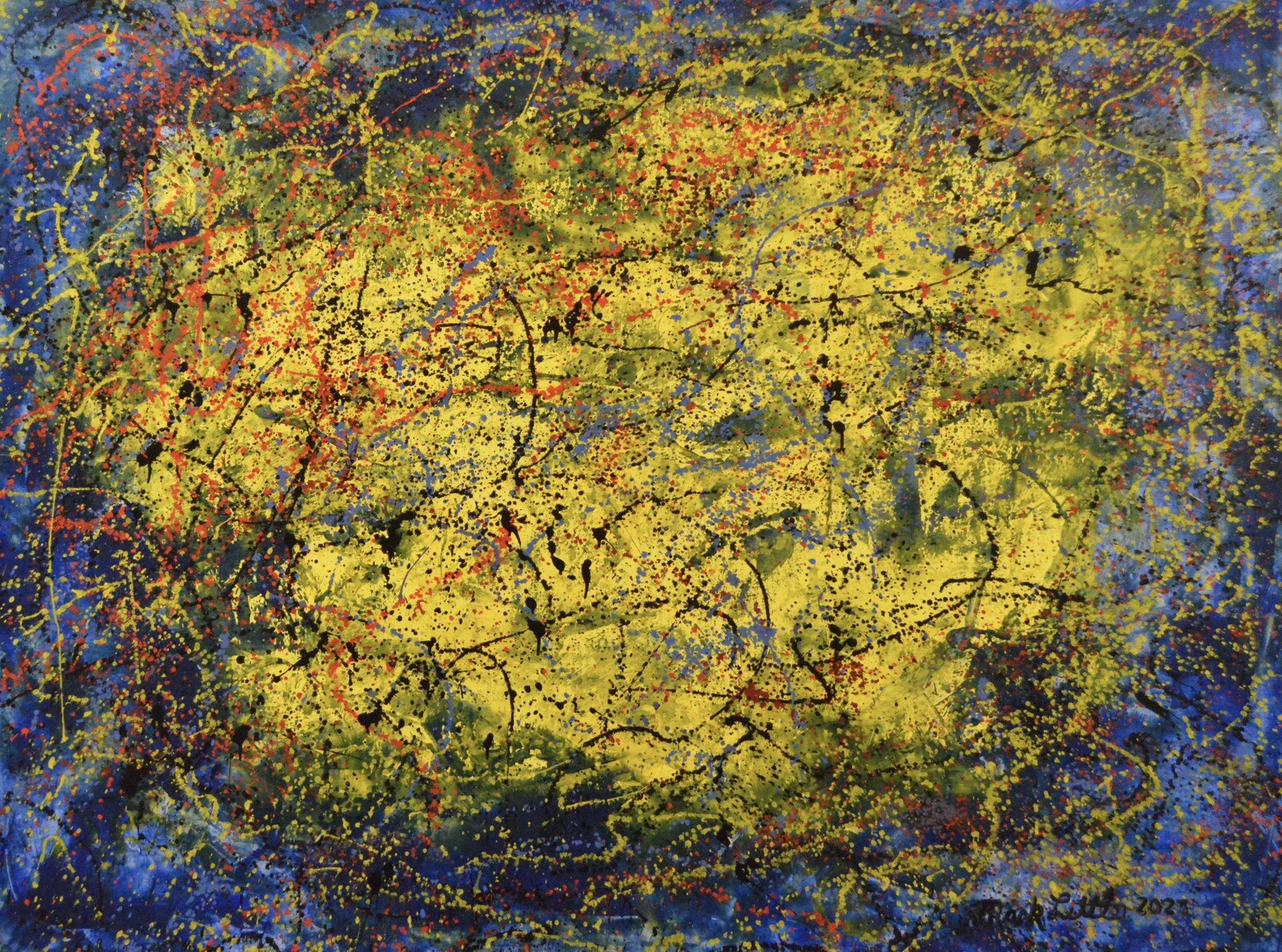 Jackson Pollock style￼ Profession￼al Painting 81” X 62”(6ft 9in)Abstract Modern
