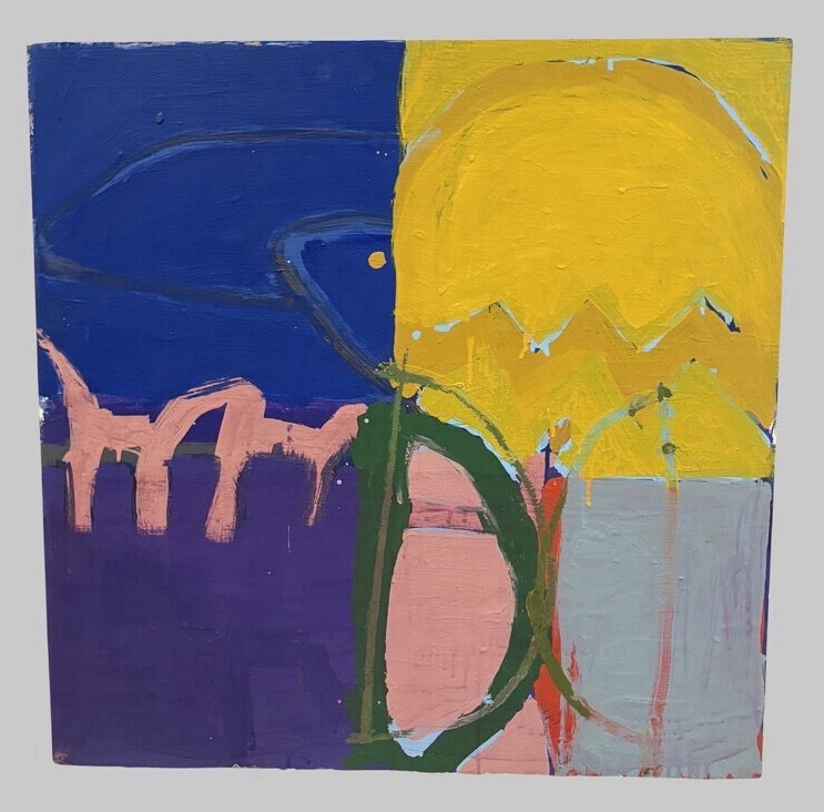 Abstract Mixed Media Painting by Artist Jonczyk, 33.5” Square