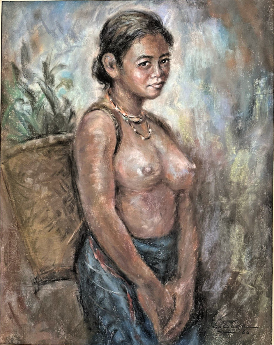 Balinese, SOUTHEAST ASIAN, VIETNAMESE Impressionist Native WOMAN / Girl Painting