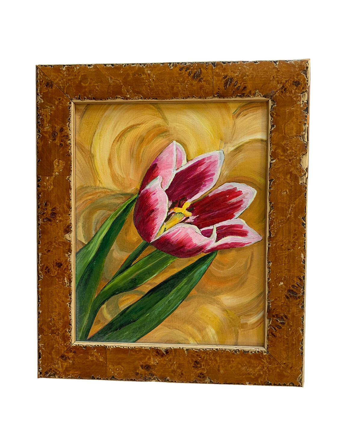 Tulip Still Life Oil Painting Floral Spring Flower Signed Personalized Original