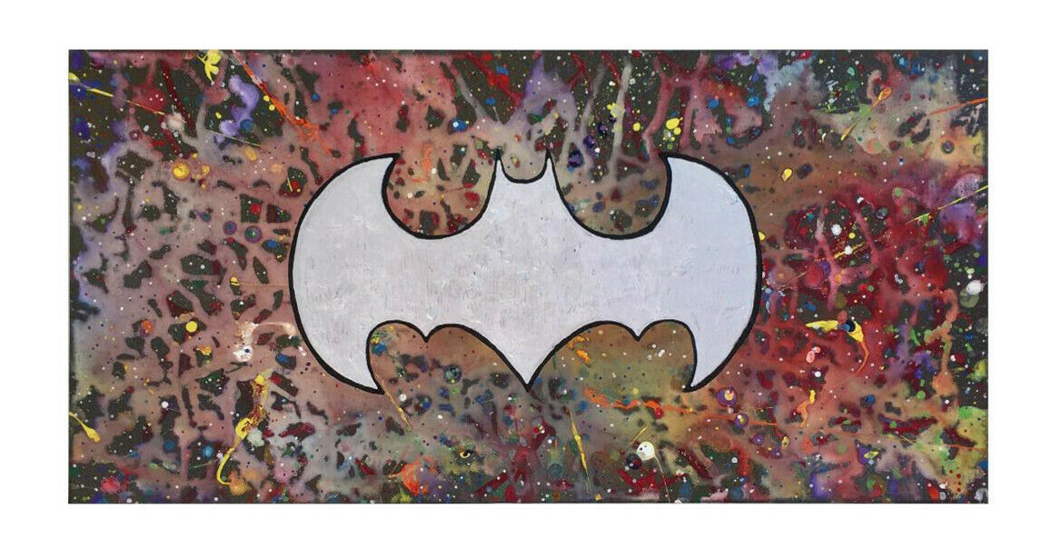 Batman Painting On Canvas The Joker Abstract Comic Art Film & Movie Artwork