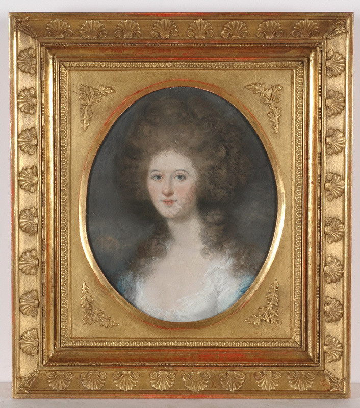 Daniel Gardner (1750-1805)-Attrib. «Lady Fitzgerald», Pastel Portrait, 1801