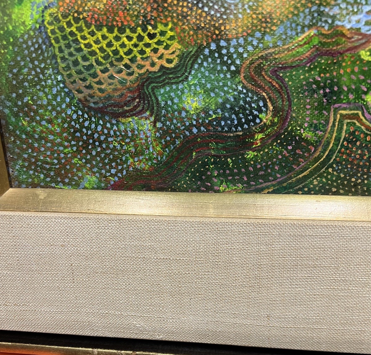 Vtg 1975 Signed Abstract Vibrant Colorful Sea Ocean Underwater Oil Painting