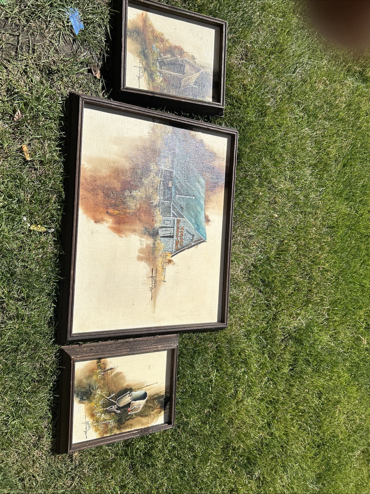 VINTAGE 3 PAINTINGS KEITH WINTERHAWK ADAMS BEAUTIFUL