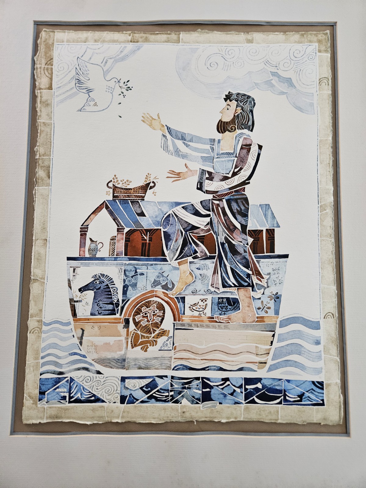🕊️🎨 David Scott Meier Original Watercolor Noah’s Ark Dove Release Art 🌊✨
