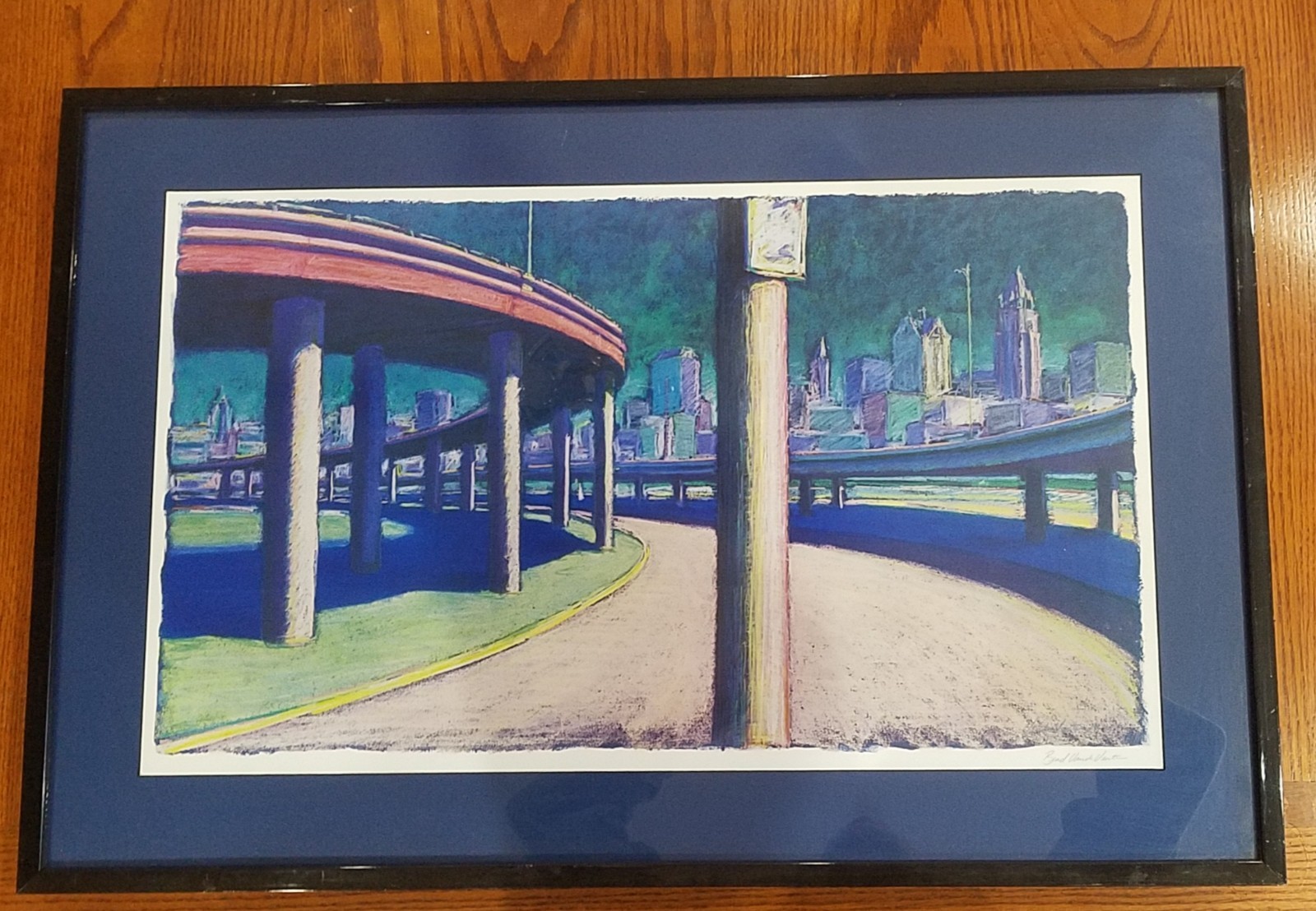 Large Brad Vanderventer Original Chalk on Cotton Paper. and Pencil Signed/Framed