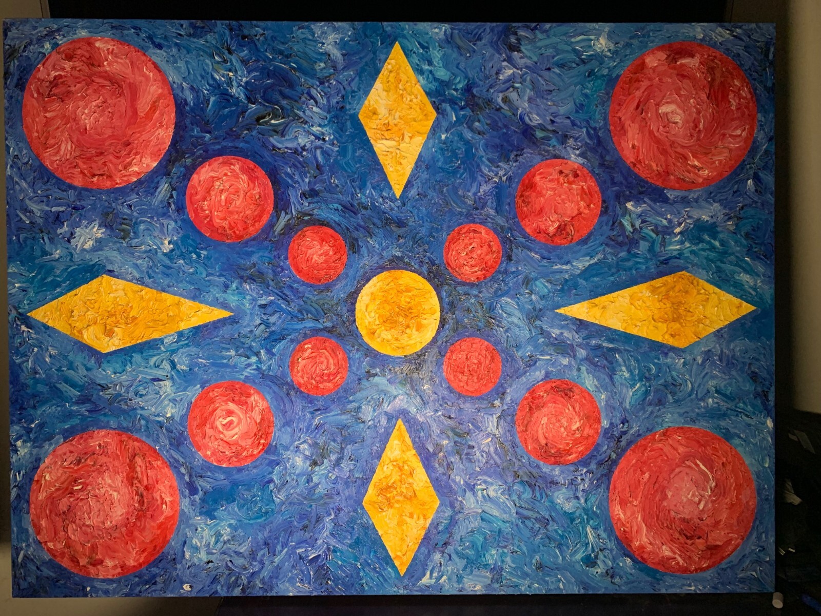 🔥🐇 STEINBERG, ORIGIANL OIL ON CANVAS 30″ X 40″ GEOMETRIC ABSTRACTION🔥🐇