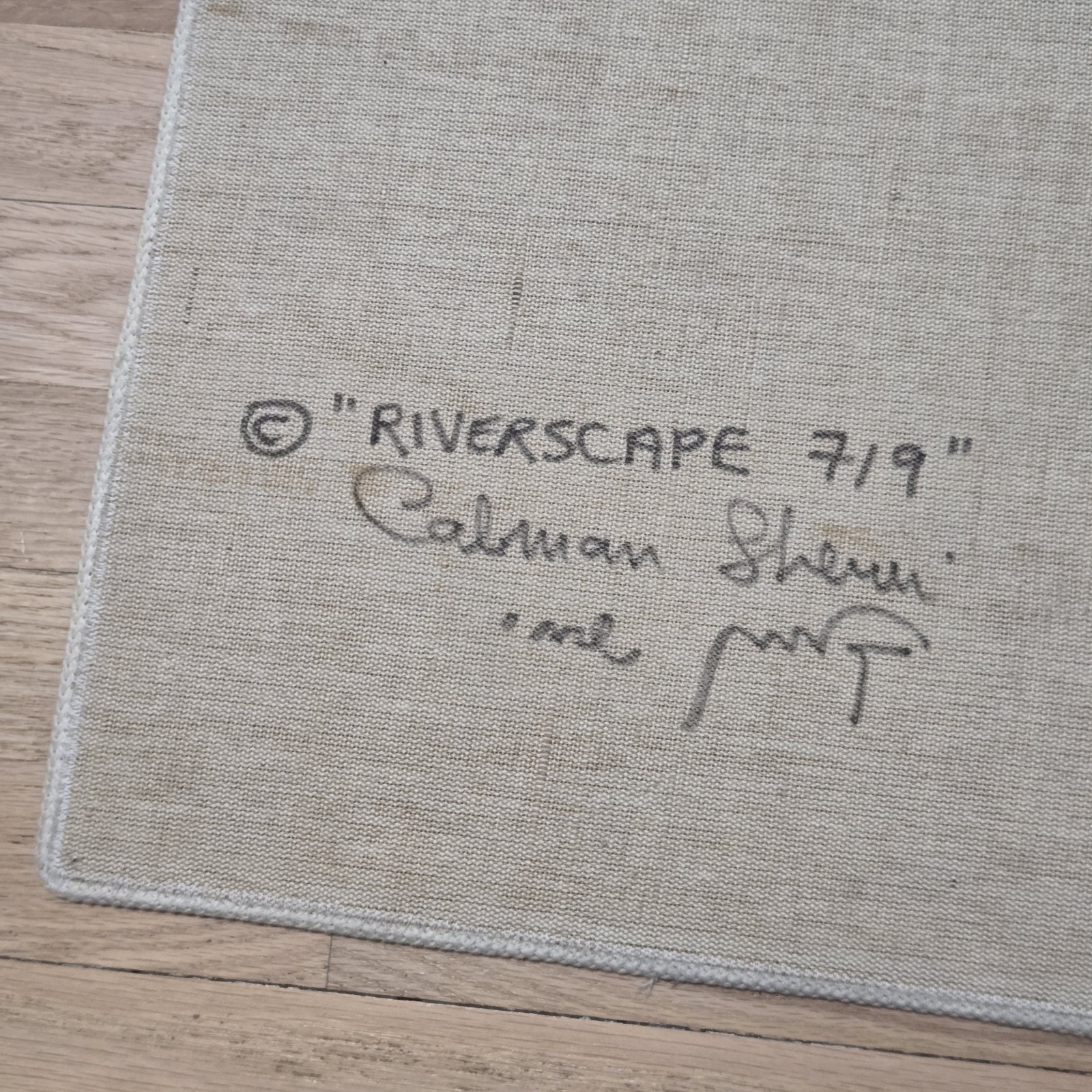 CALMAN SHEMI SIGNED ORIGINAL SOFT PAINTING 42X56″ «Riverscape 7/9» (SC 1125)