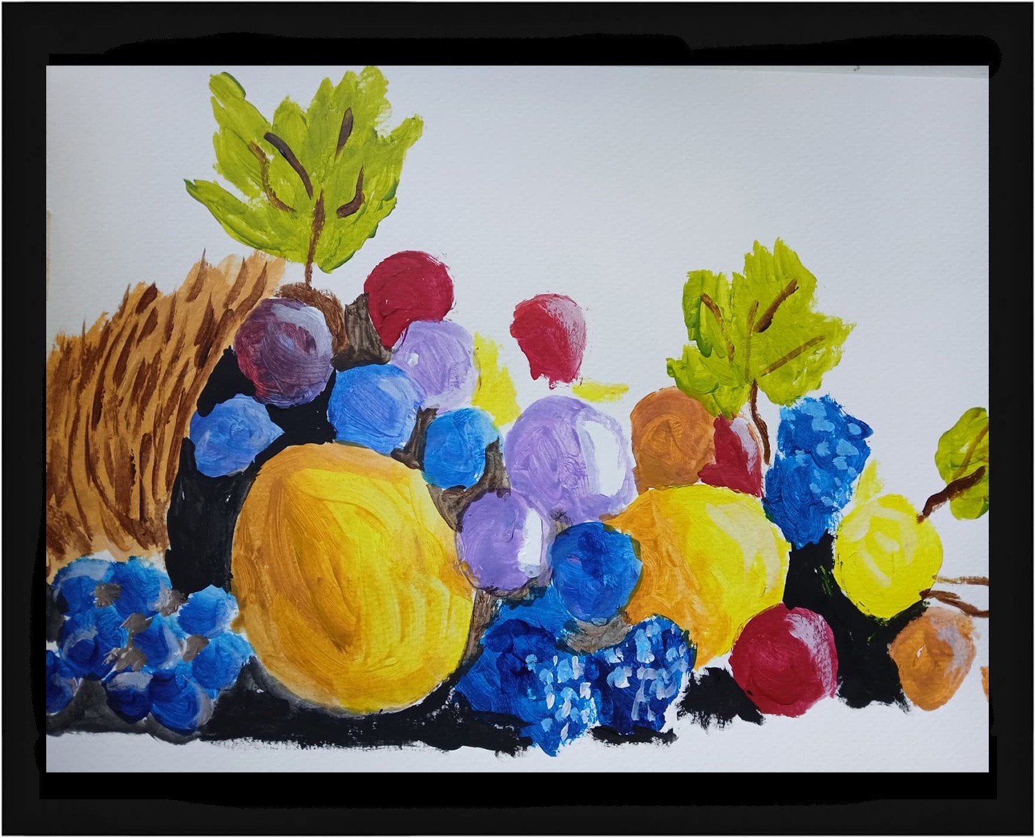 Abstract/Expressionism 11×14 Summer Fruit Colorful Signed Handmade Art Painting