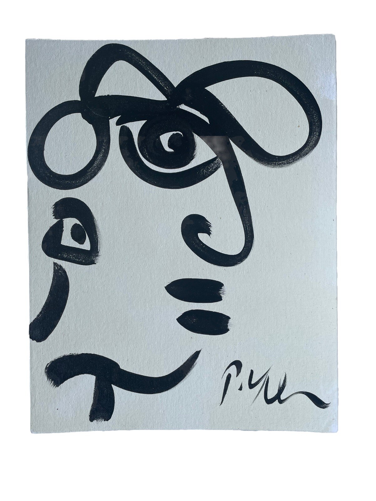 Peter Robert Keil Acrylic Painting Abstract Cardboard 14+11 Inches