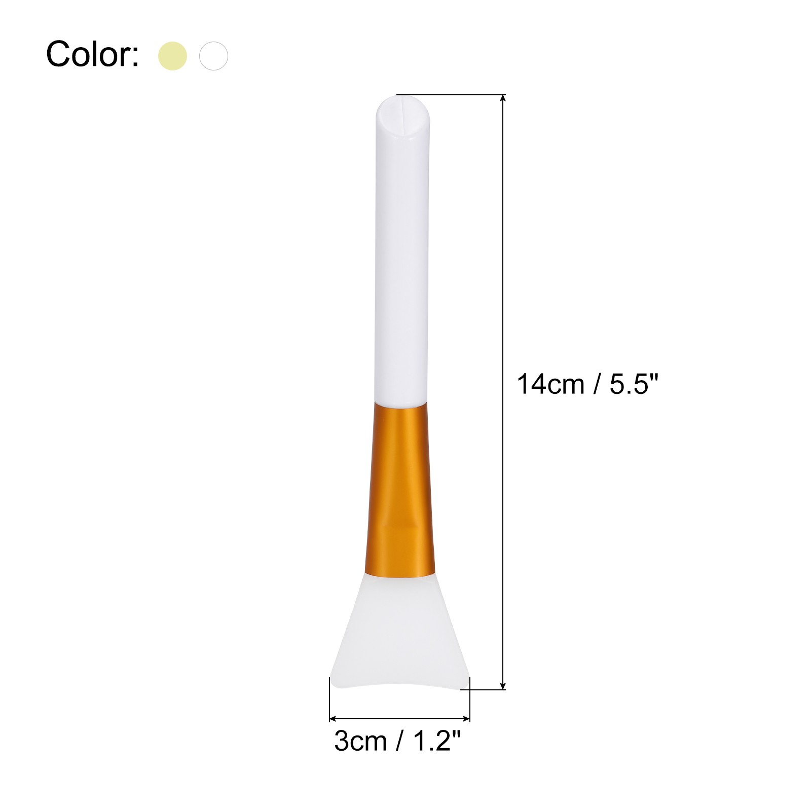 Silicone Epoxy Brushes White, Yellow Applicator DIY Brush, Pack of 2