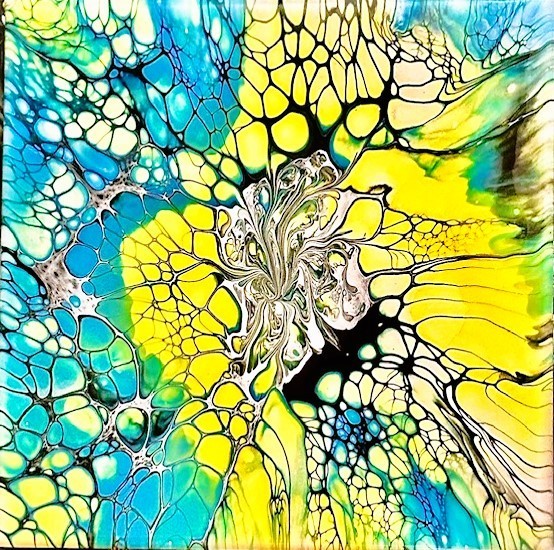 Original Acrylic 8″x8″ Canvas Art OOAK (One of a Kind) Auto, Date, Numbered 1/1