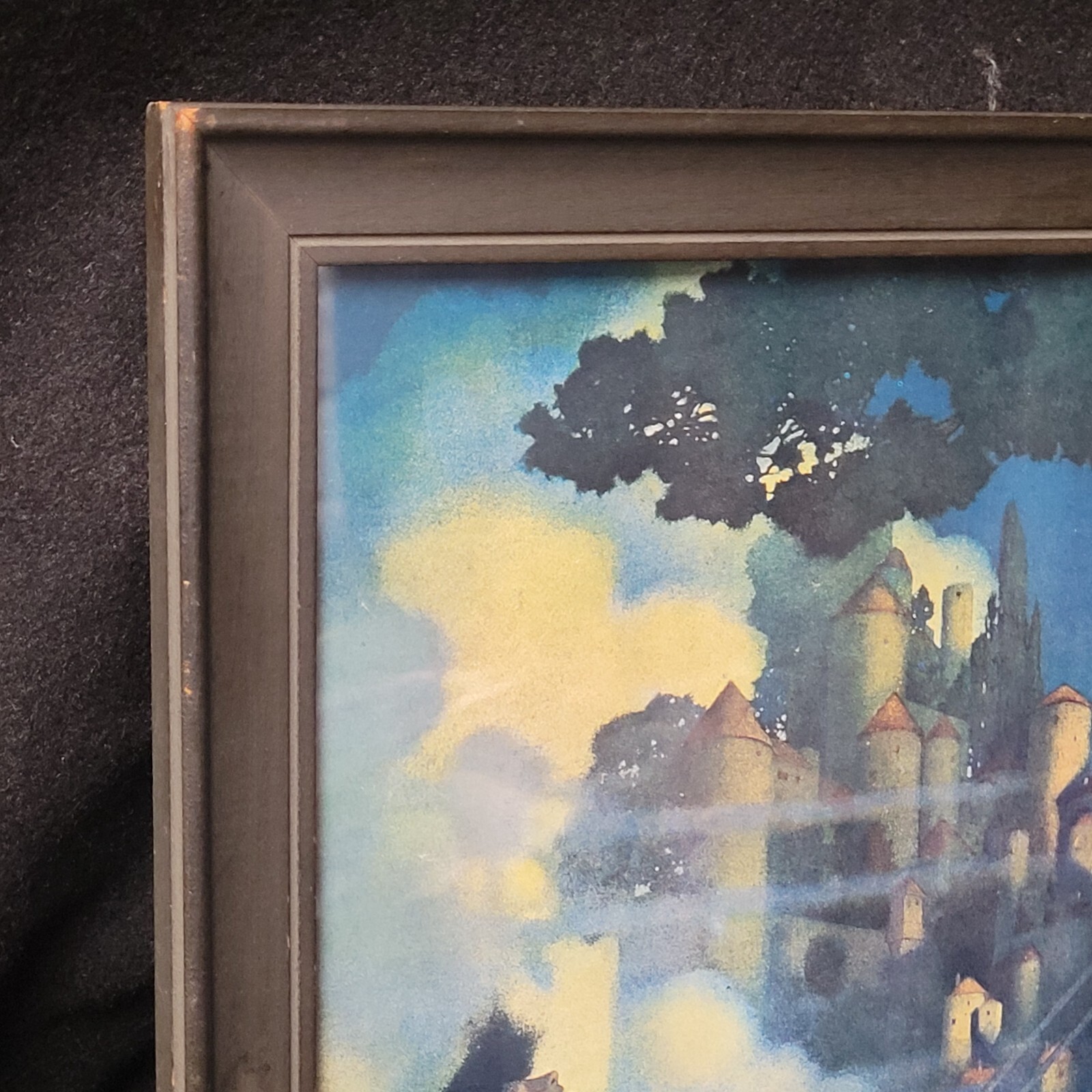 Vintage Maxfield Parrish «Dinky Bird» Art Deco Print Framed Circa 1900-1924