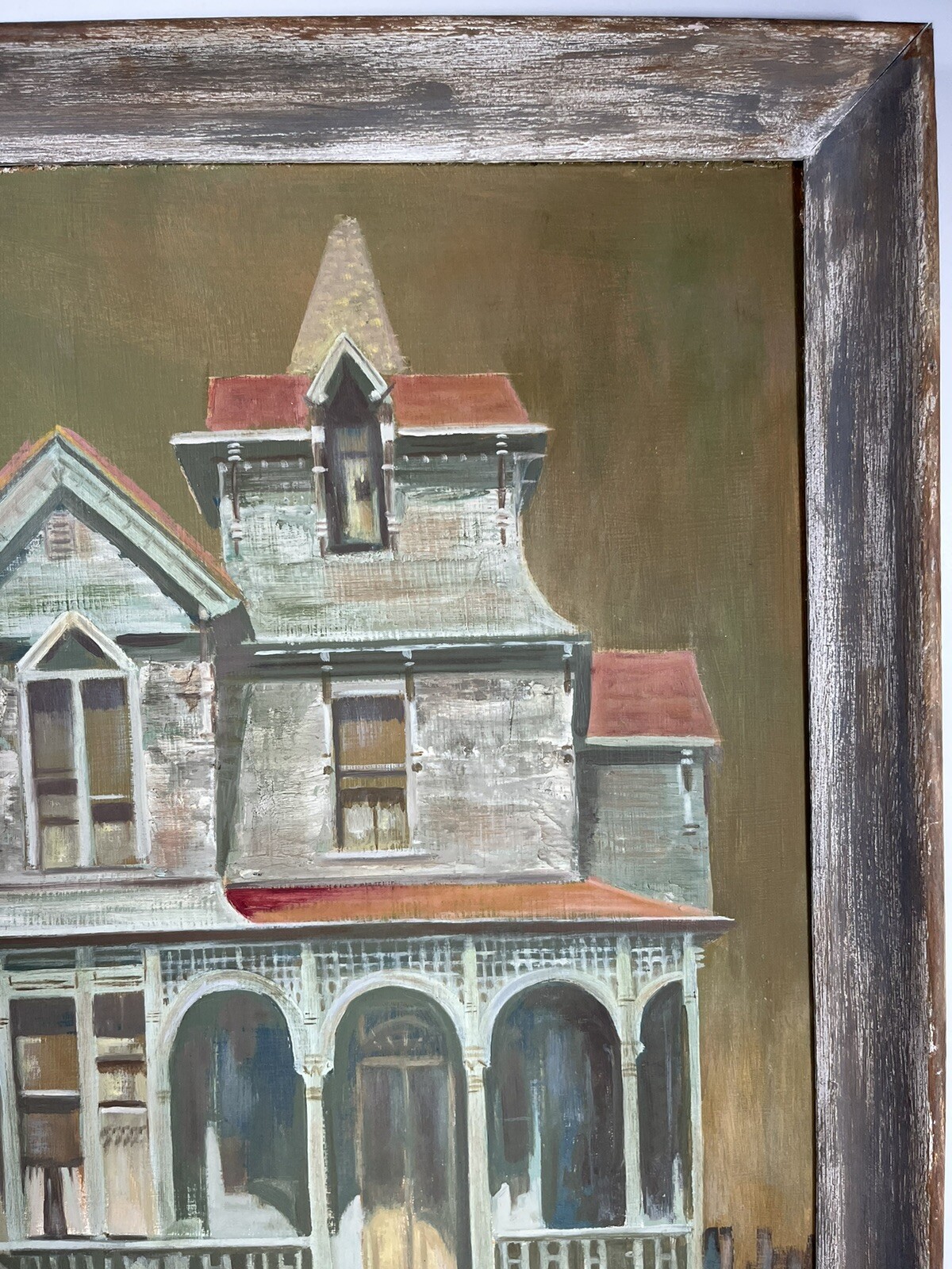 ISAIAH DAVIS DURHAM VIRGINIA ANTIQUE VICTORIAN HAUNTED BATES HOUSE PAINTING