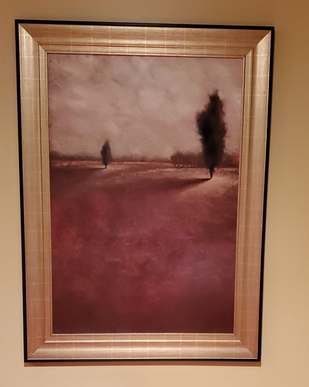 Lone Tree Painting Gold Framed Large Autumnal 36×47 Kirkland Cedar Creek