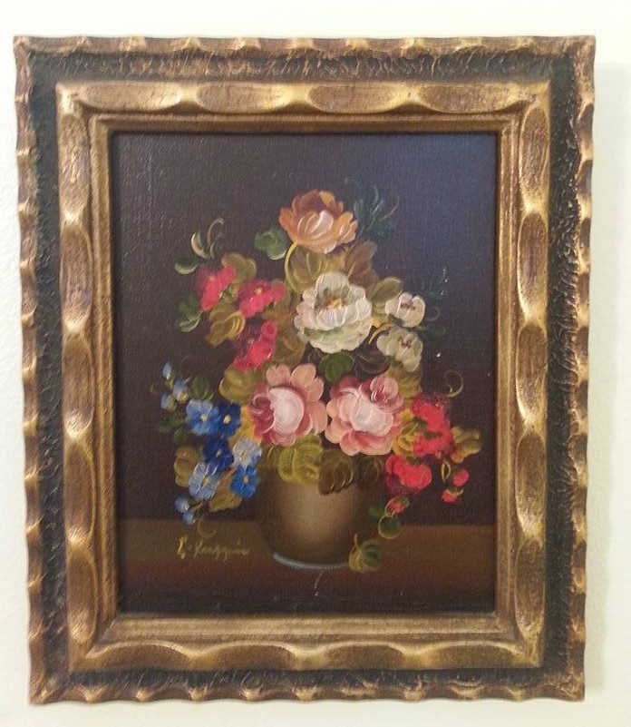 ORIGINAL OIL PAINTING BY L. RUGGERI BEAUTIFUL SOLID ORIGINAL WOOD FRAME