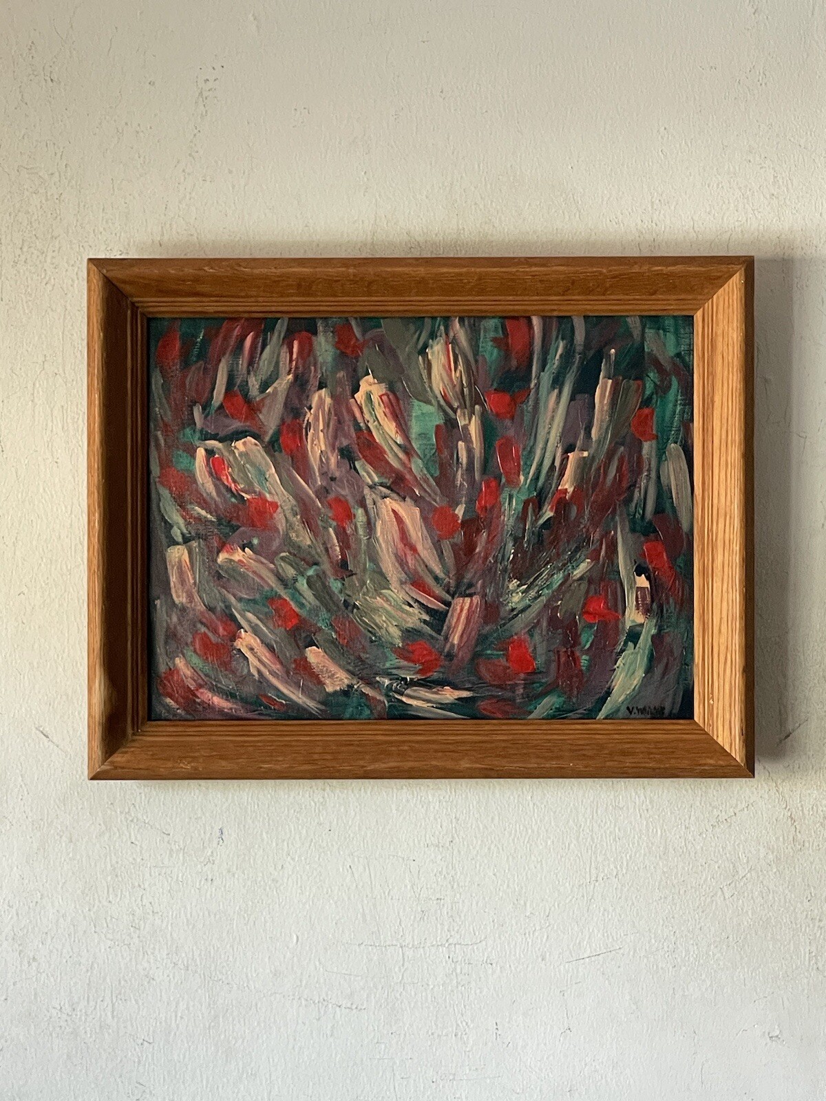JOHN VON WICHT ANTIQUE MODERN ABSTRACT EXPRESSIONIST OIL PAINTING OLD MODERNISM