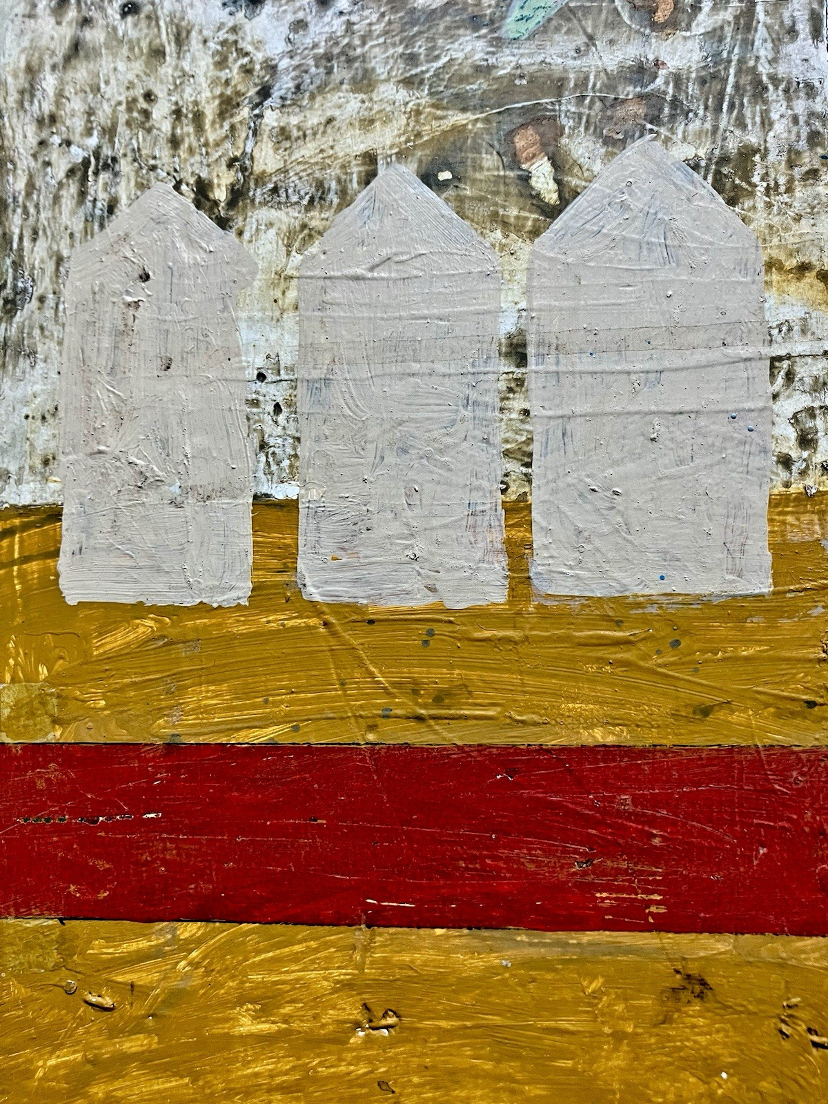Billy Woolway “Angel at 11:00” Primitive 1993 Painting on Wood OOAK