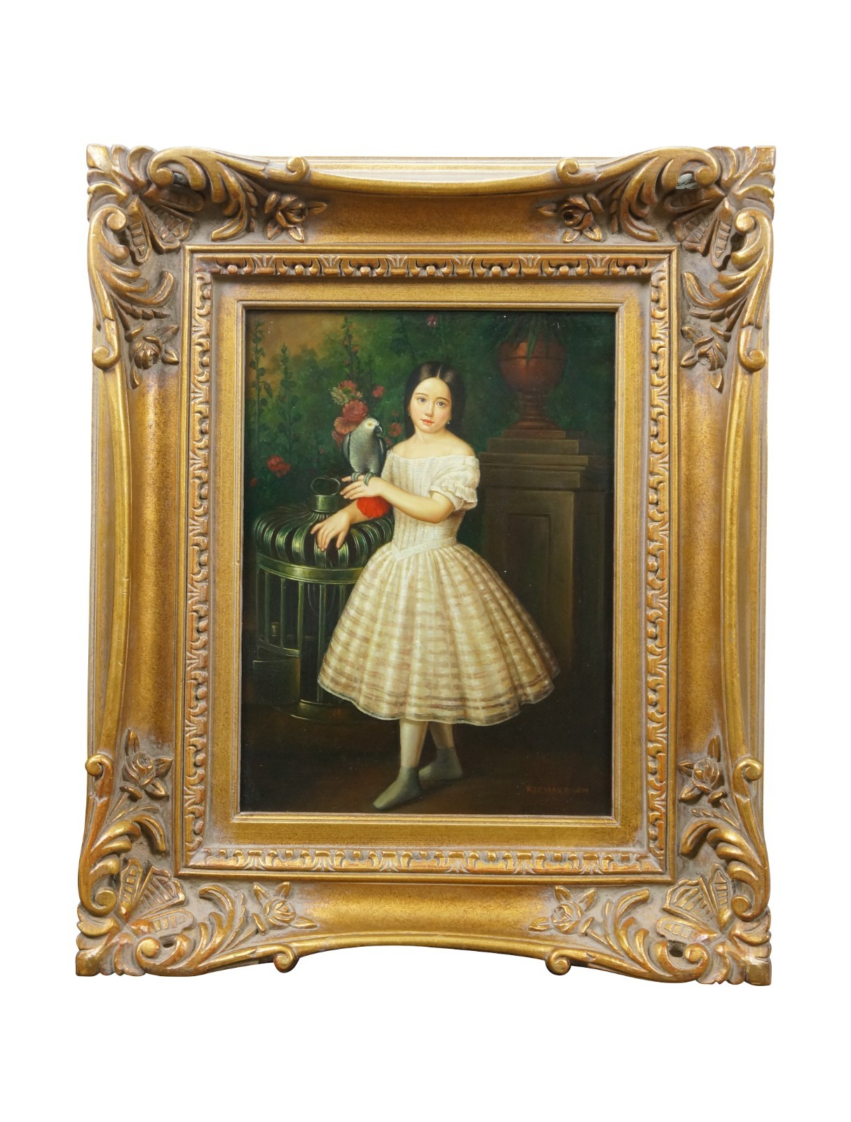 Rafaela Flores Calderon Portrait Oil Painting After Antonio Maria Esquivel 25″