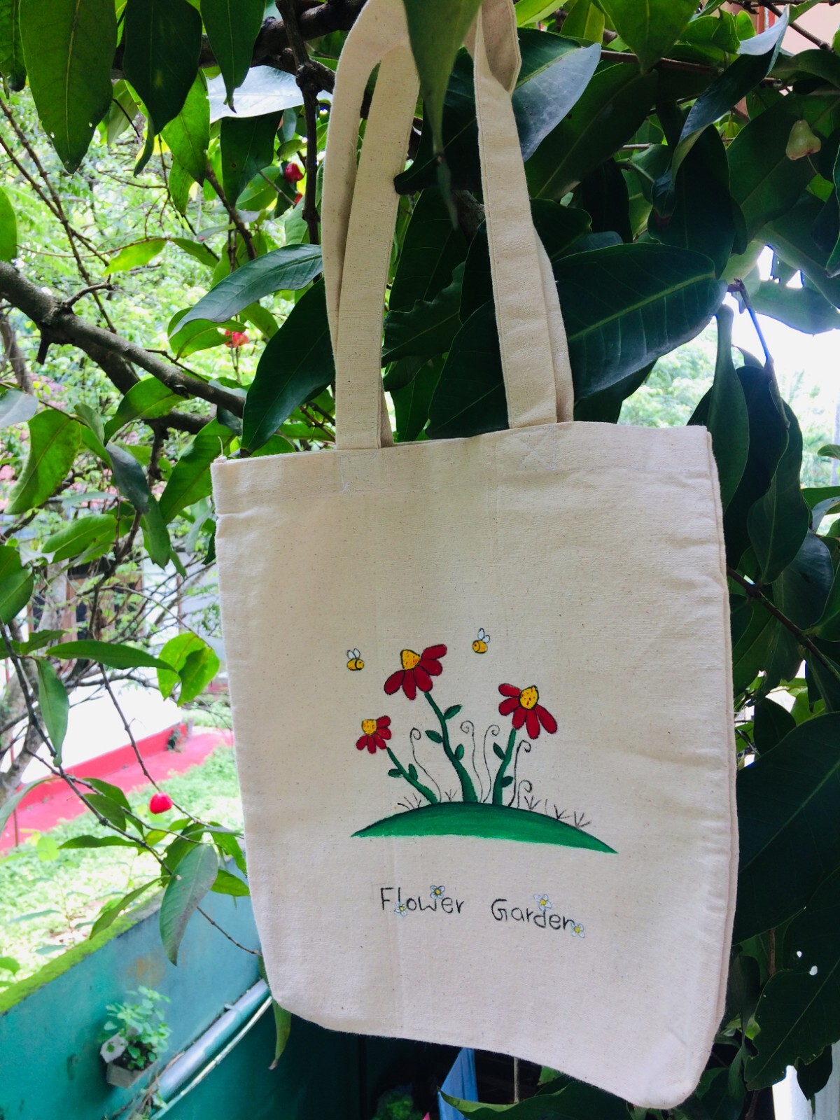 Tote bag Hand-painted beautiful Cotton Eco-Friendly free shipping