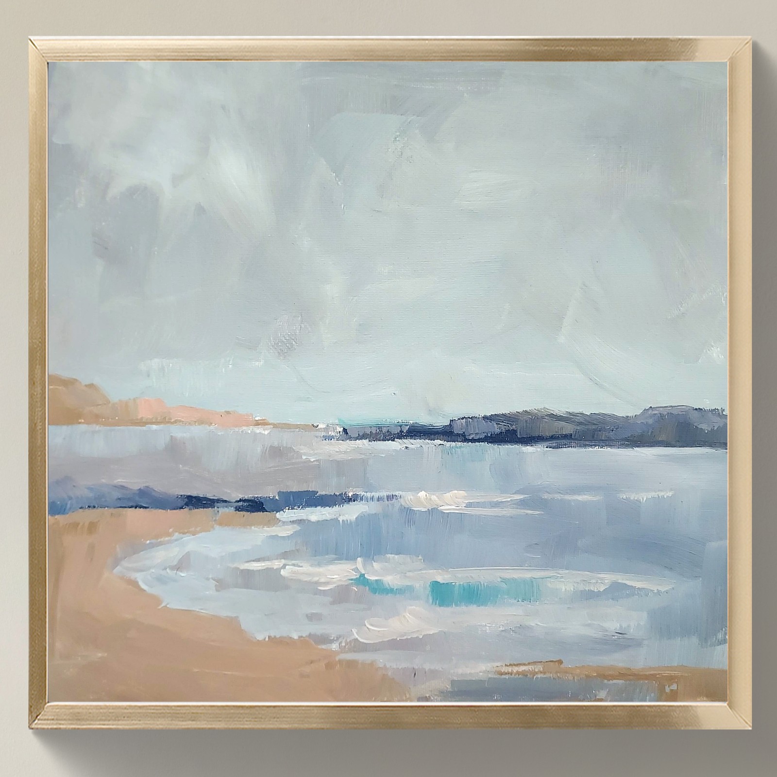 Original Impressionist Painting on 12 in x 12 in Canvas – Signed by the Artist