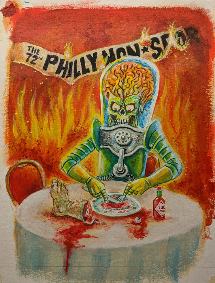 Topps Mars Attacks Alien Philly Non Sports Card Show Official Promo Original Art