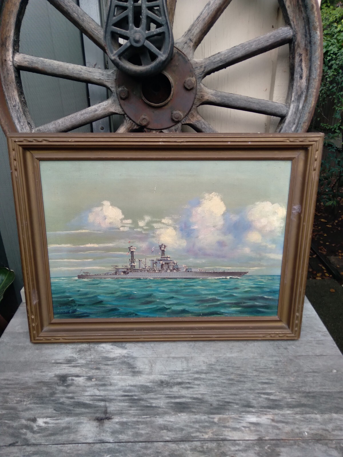U.S.S. West Virginia, Oliver Houston Painting, February 26, 1935