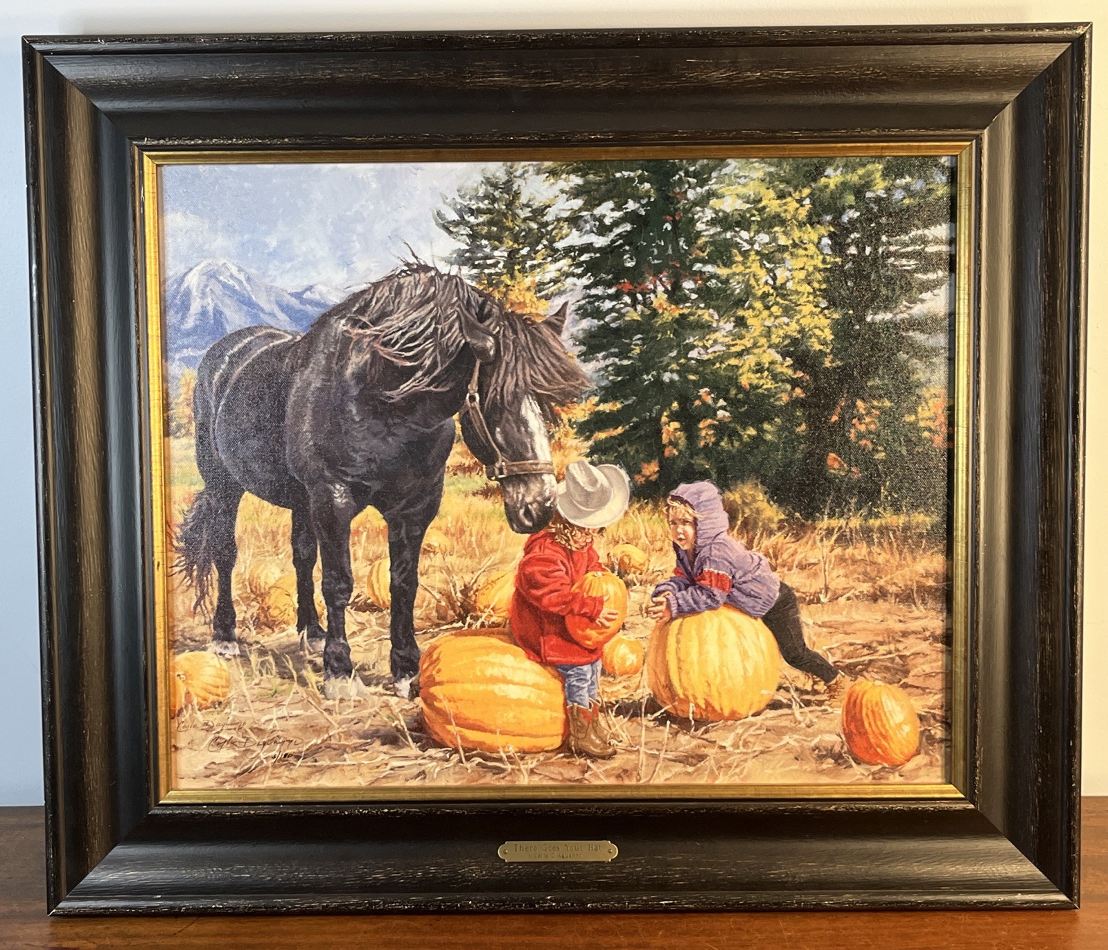 Carla D’Aguanno Limited Edition Canvas Print THERE GOES YOUR HAT Signed Framed