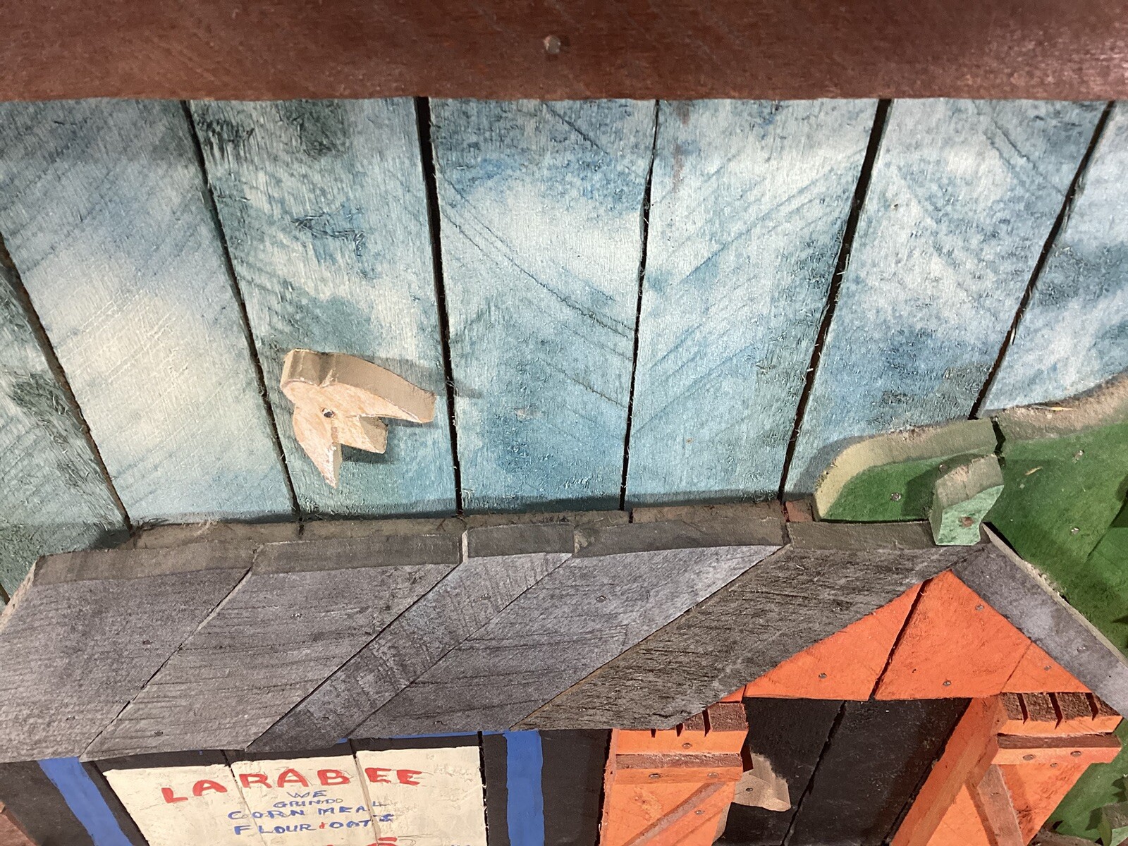 Degroot Style Lath Wood Mosaic Folk Art Horse Barn Silo 3D Clinton Mo GristMill