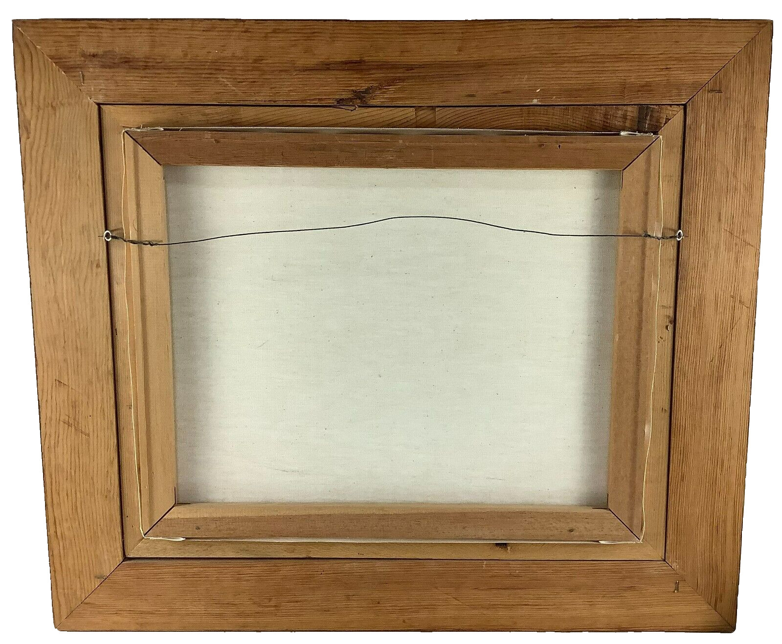 Signed Tom Beecham Framed Canvas Painting Print Wolves in the Snow in Forest 28″