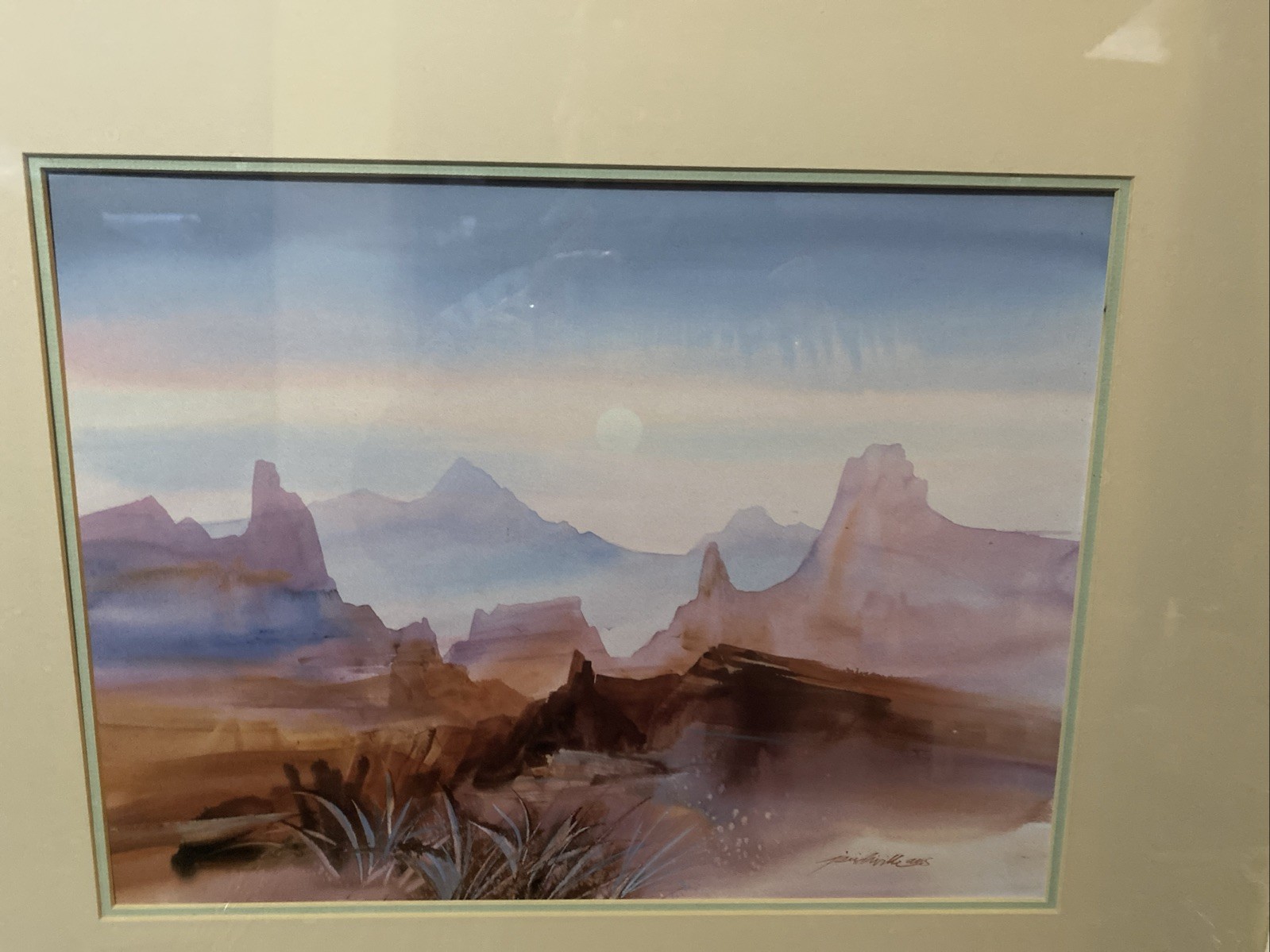 Jim Prindiville Original Watercolor «Sonoran Desert» 11.5×15.5in. print.