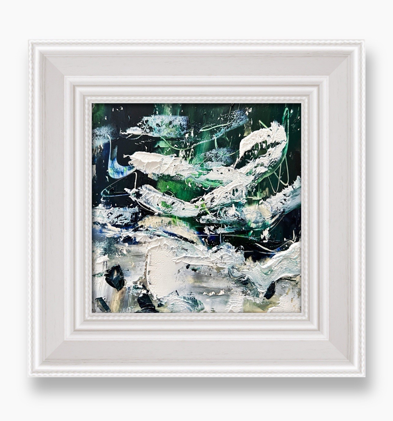 Australia Noosa Surf• Expressionist Coastal Mood Navy Blue Green White Painting