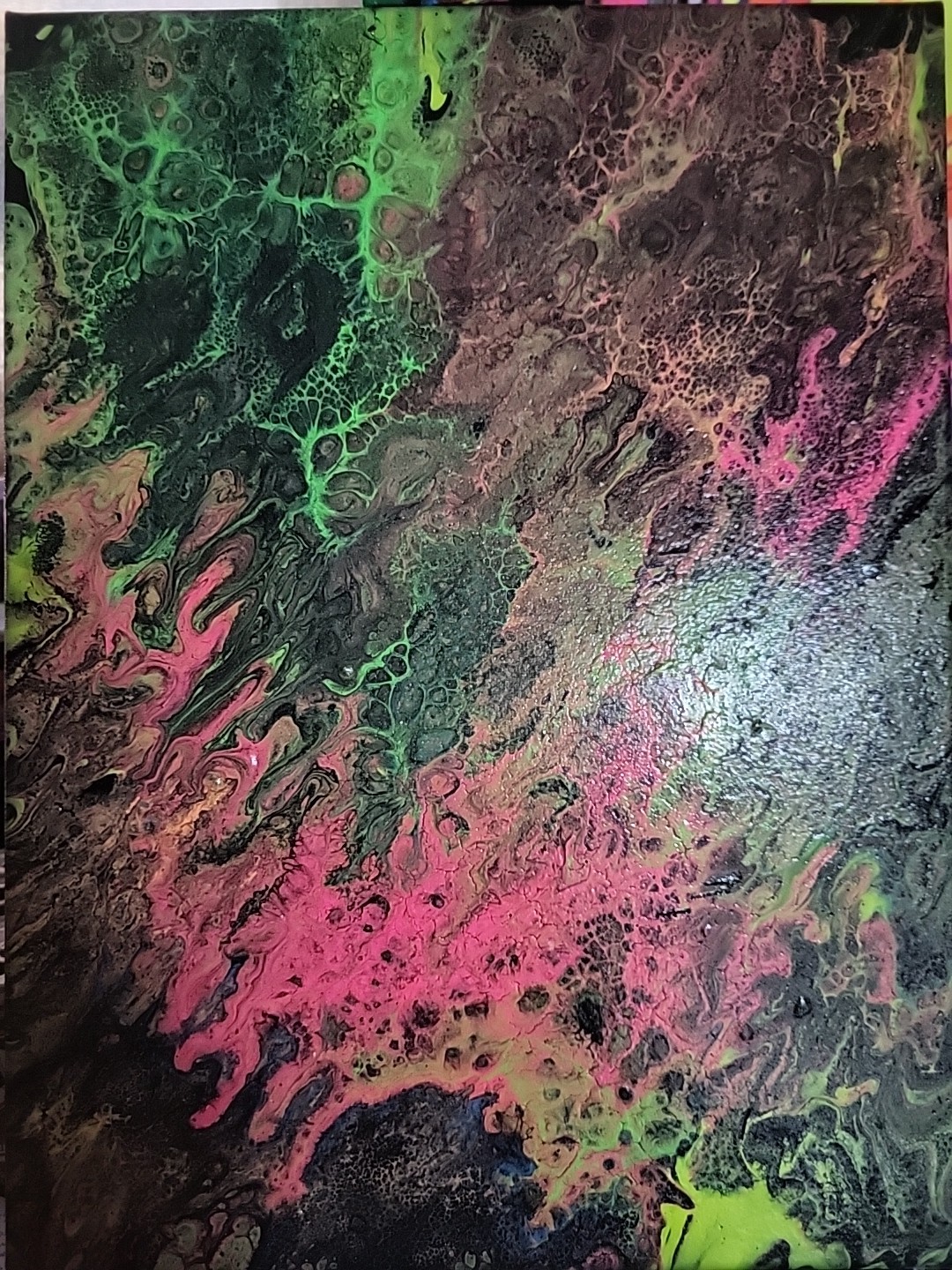 Expressionism Original Modern Abstract Acrylic Pour Painting Canvas 12×16