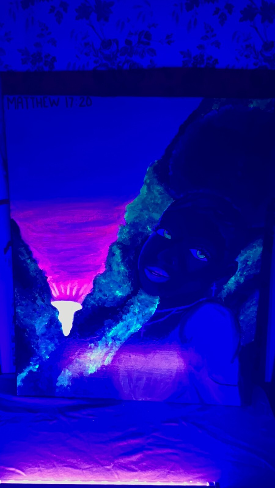 «Moved Mountains» Blacklight/Glow in the Dark Painting