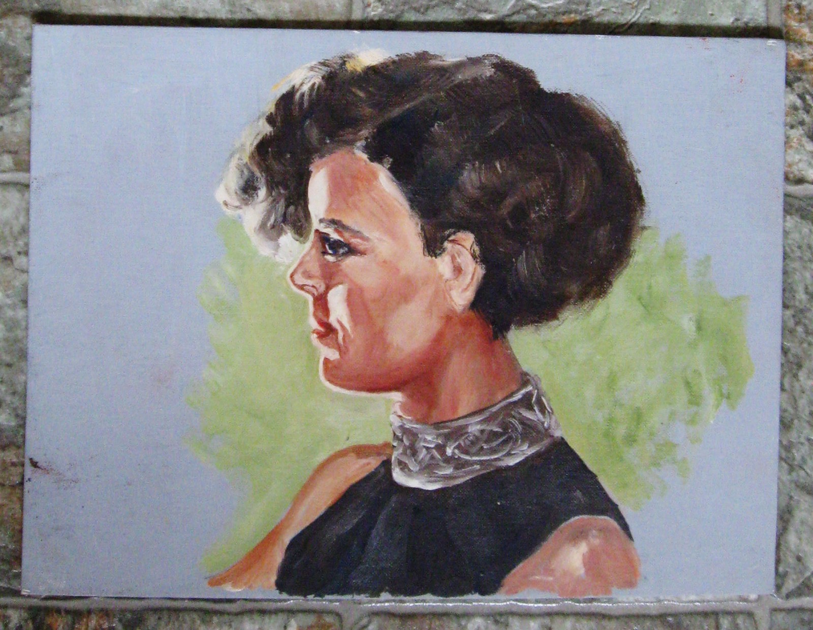 VINTAGE 1989 OIL ON CANVAS BOARD SIGNED CARVER BEAUTIFUL YOUNG WOMAN 16″ X 12″