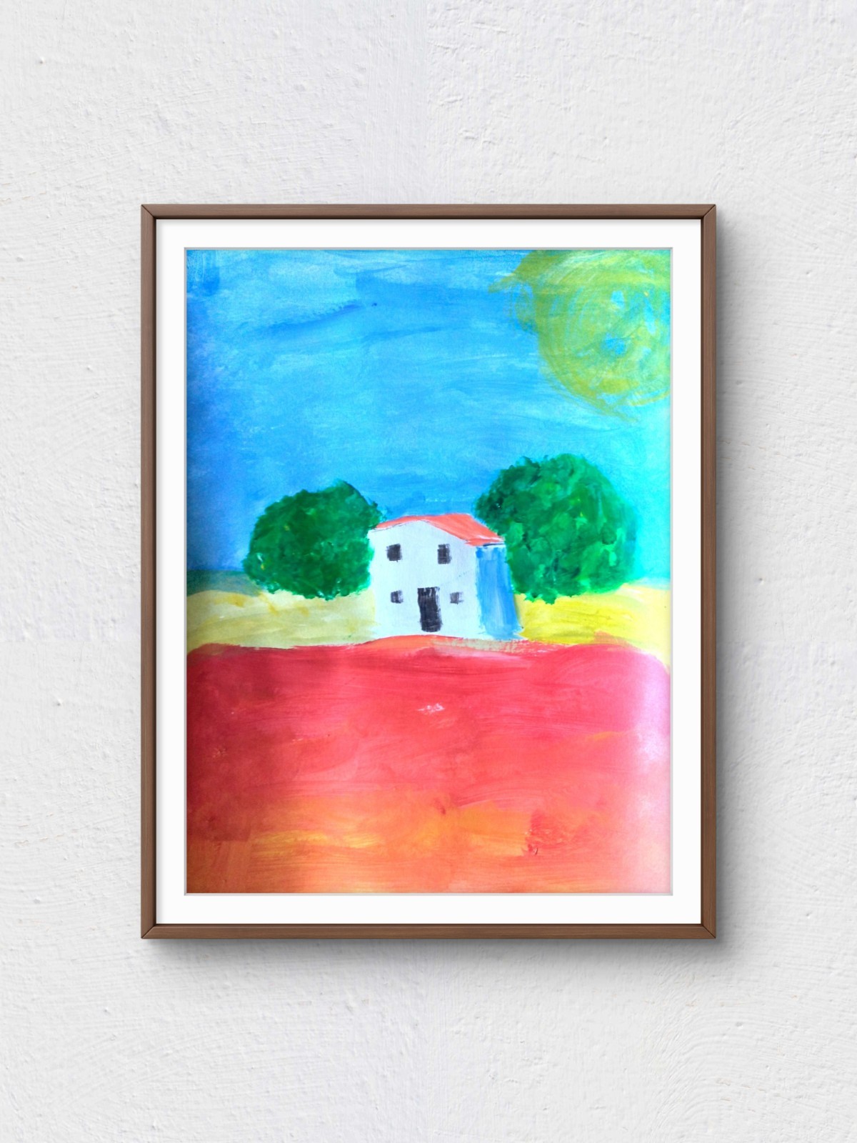 Original Acrylic 9×12 Impressionist Serene Landscape Painting Signed Wall Art