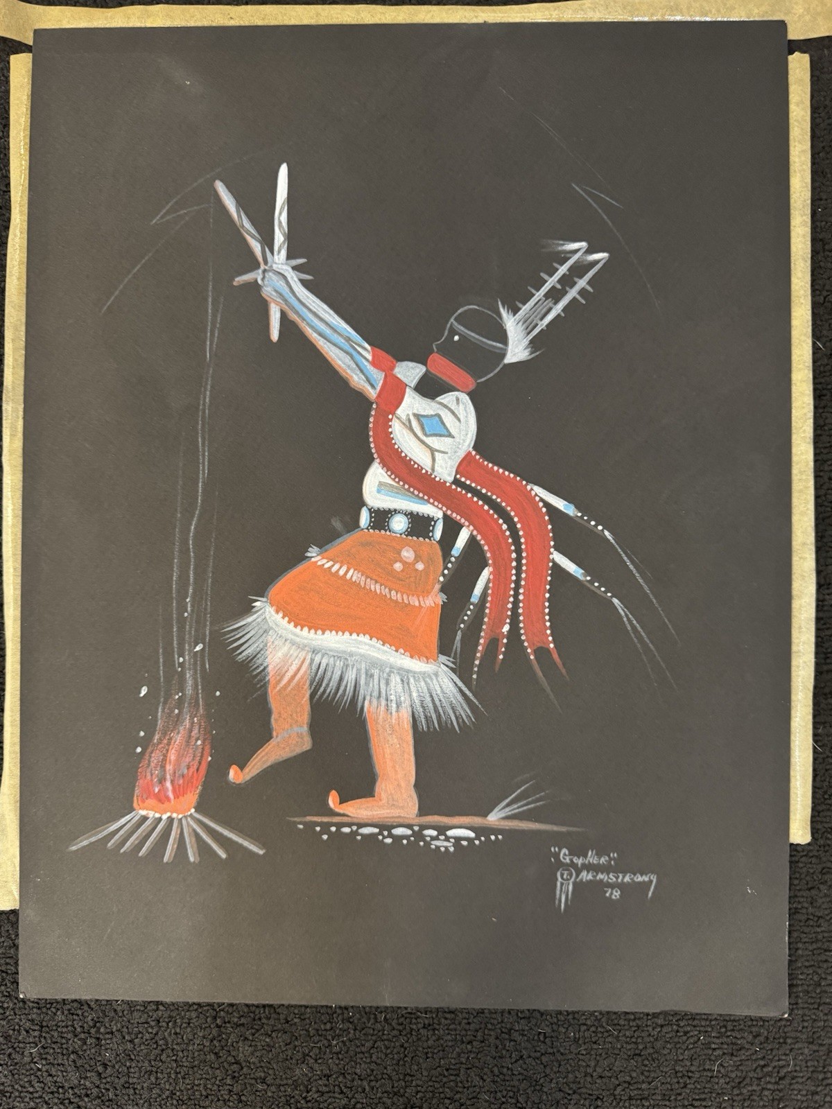 Gopher Armstrong Original Painting Of “Apache Fire Dancer”