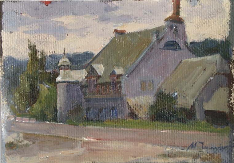 Mikola Chulko (1947-2014) «Evening» Oil Painting, 1970s (1)