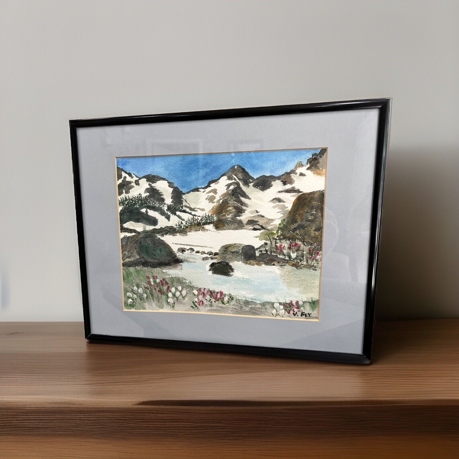 Landscape Watercolor Painting Impressionism Signed Framed