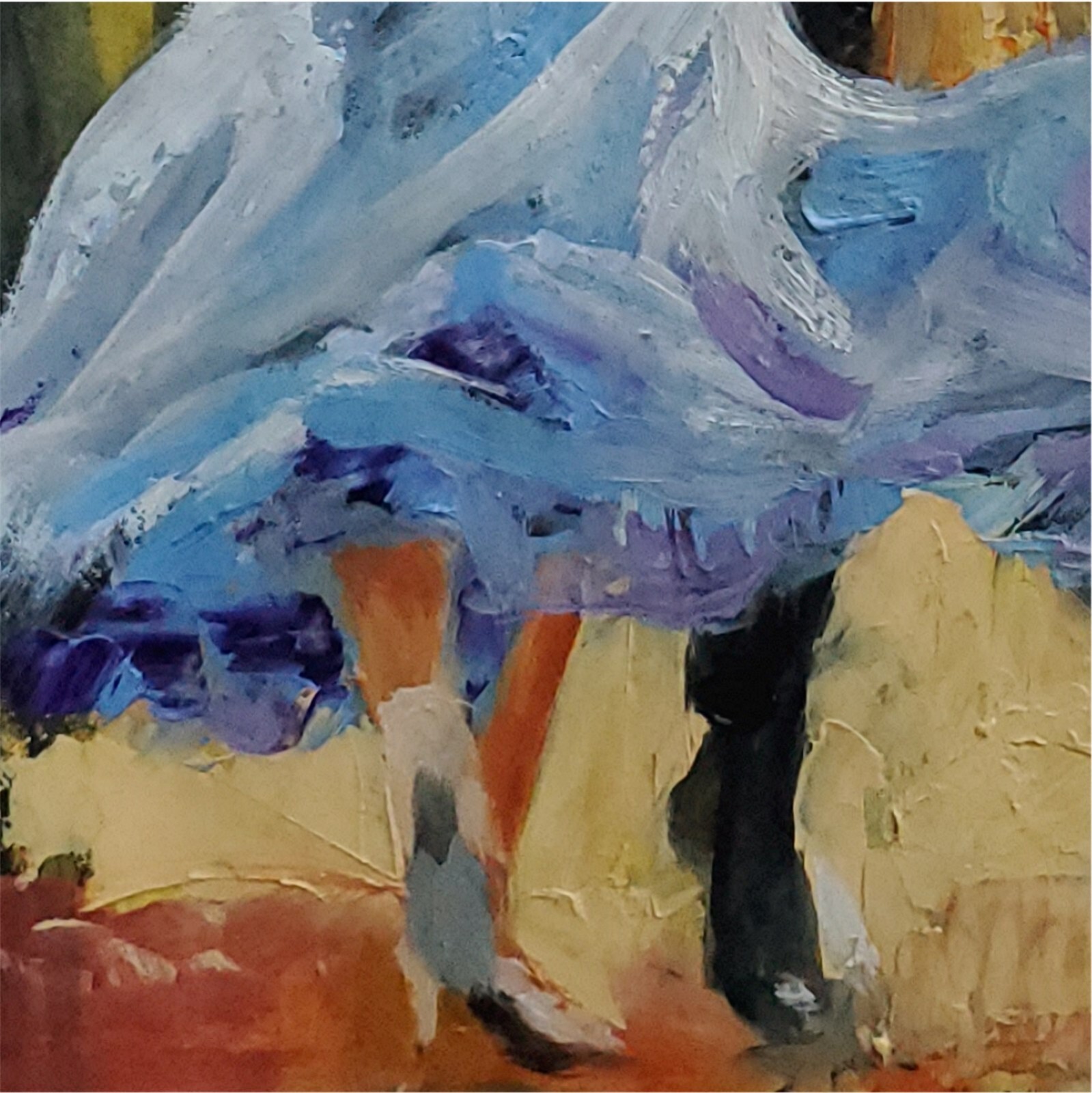 YARY DLUHOS Dance Figures Ballroom Dancing Music Woman Man Original Oil Painting